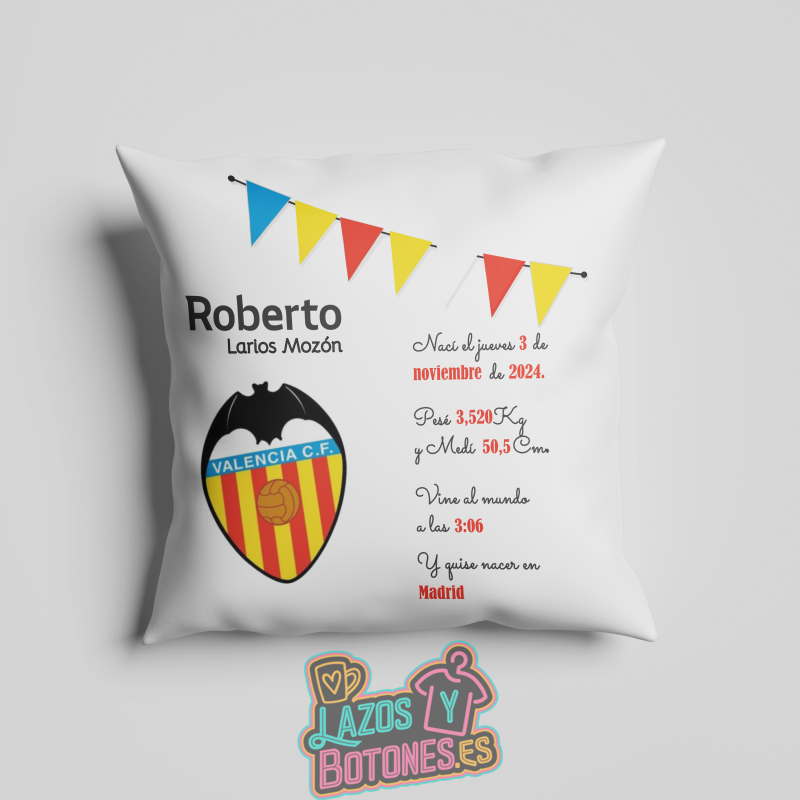 Cojín personalizado Nacimiento – Mod. Valencia