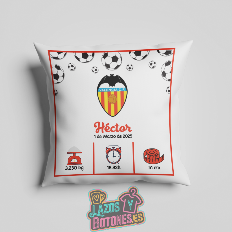 Cojín personalizado Nacimiento – Mod. Valencia Balones