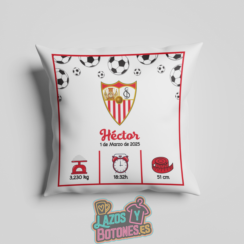 Cojín personalizado Nacimiento – Mod. Sevilla Balones