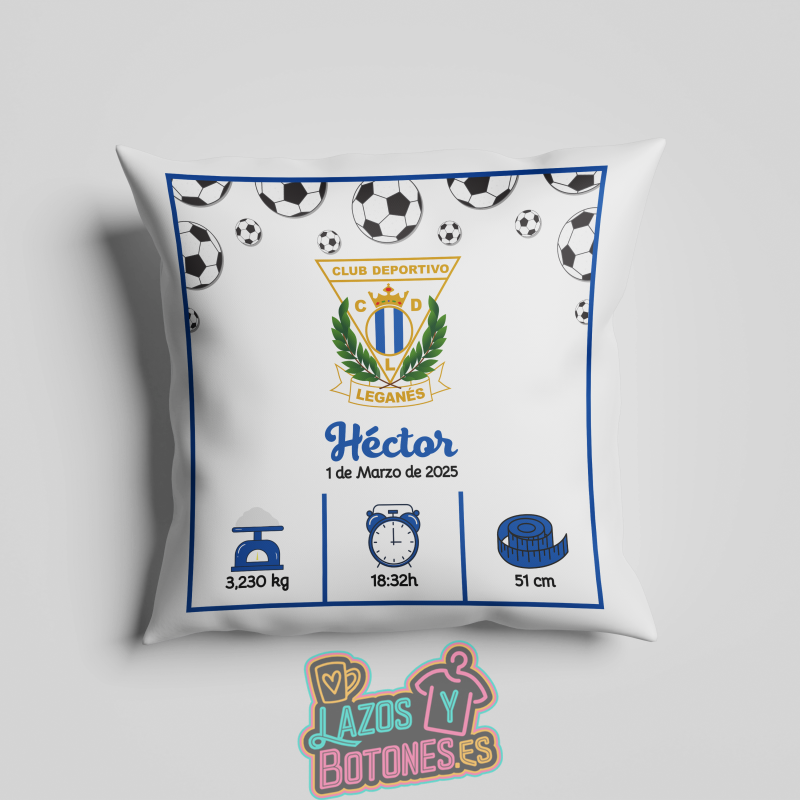Cojín personalizado Nacimiento – Mod. Leganés Balones