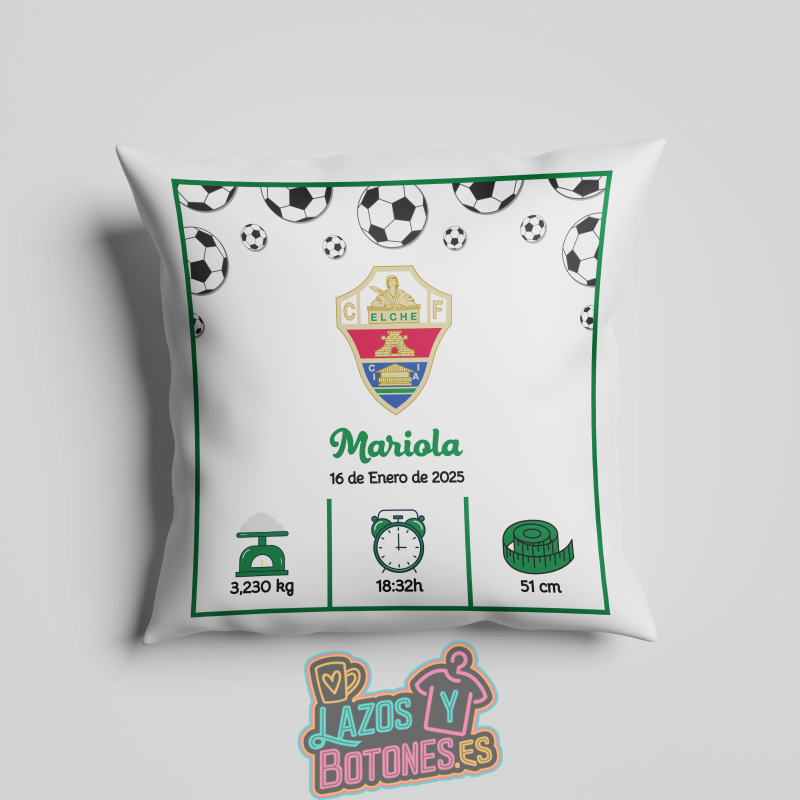 Cojín personalizado Nacimiento – Mod. Elche Balones