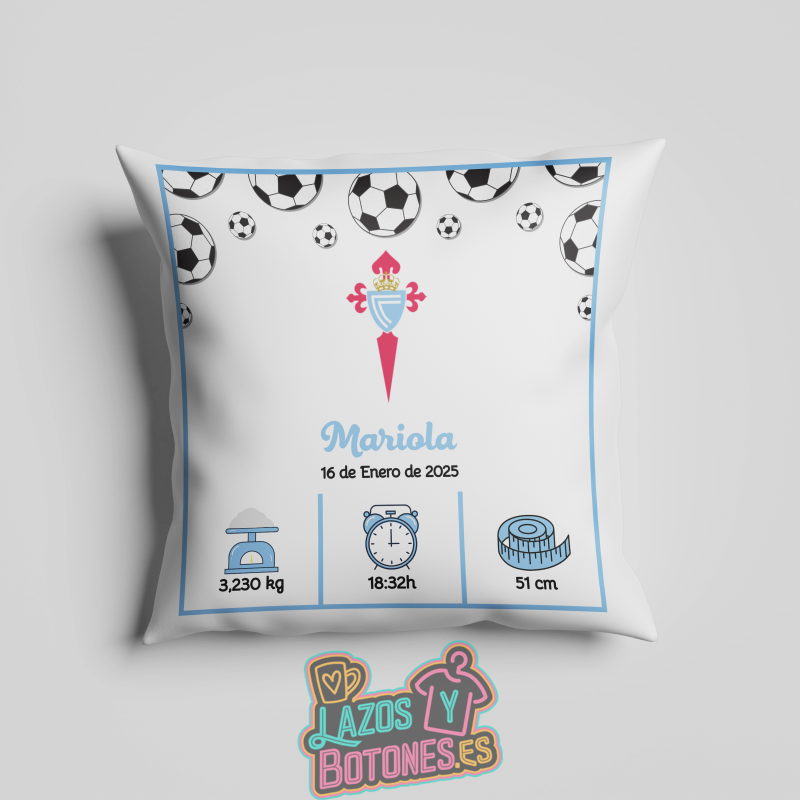 Cojín personalizado Nacimiento – Mod. Celta Balones