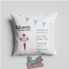 Cojín personalizado Nacimiento – Mod. Celta Banderines