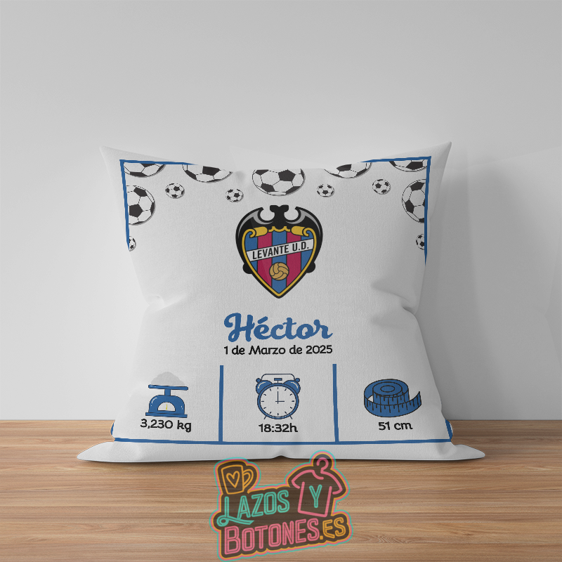 Cojín personalizado Nacimiento – Mod. Levante U.D.