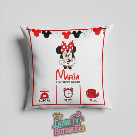 Cojín personalizado Nacimiento – Mod. Minnie