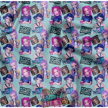 Tela K-pop Demon Hunters - 150cm ancho