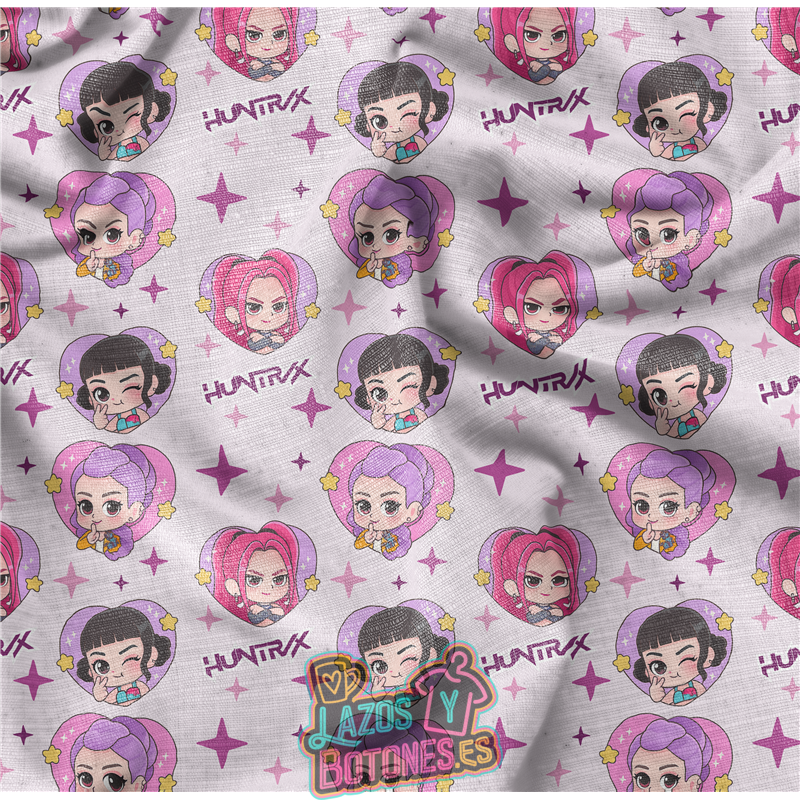 Tela Huntrix Kawaii - 150cm ancho