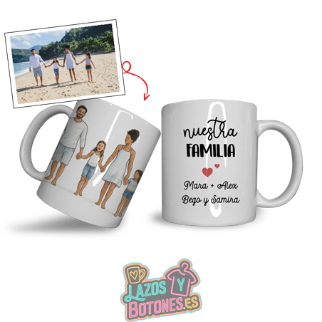 Taza personalizada – Mod. Familia foto ilustrada
