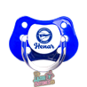 Chupete personalizado Deportivo Alavés con nombre – 0 a 6 meses