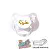 Chupete blanco personalizado con nombre – 0 a 6 meses