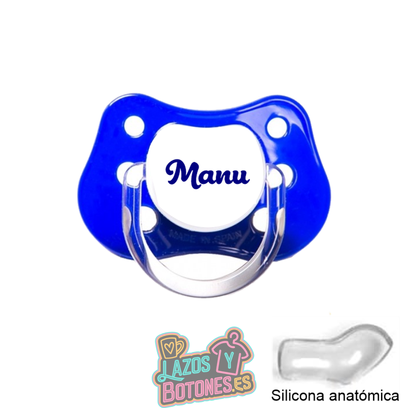 Chupete marino personalizado con nombre – 0 a 6 meses