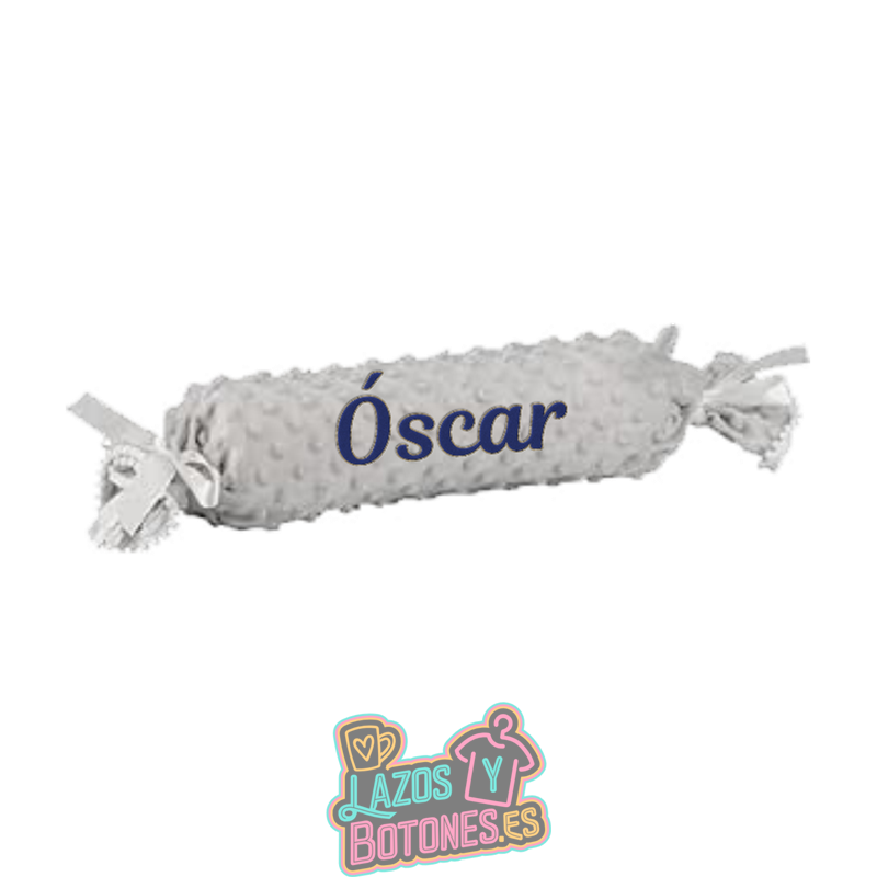 Cojin Antivuelco Caramelo Bordado - Mod. Nombre