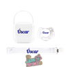 Pack porta chupetes + chupete + chupetero – Mod. Nombre