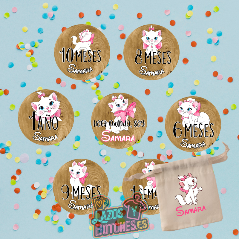 Cumple Mes personalizado – Mod. Gatita Marie