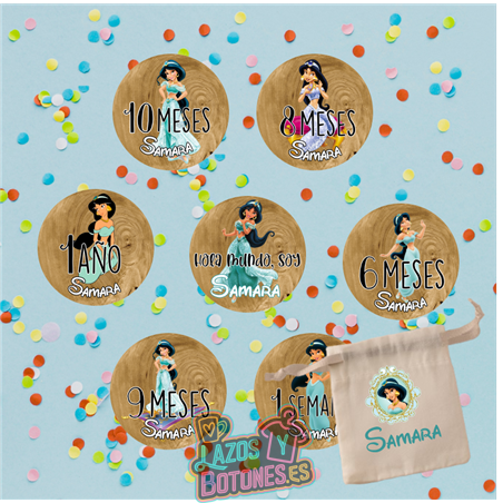 Cumple Mes personalizado – Mod. Princesa Jasmine