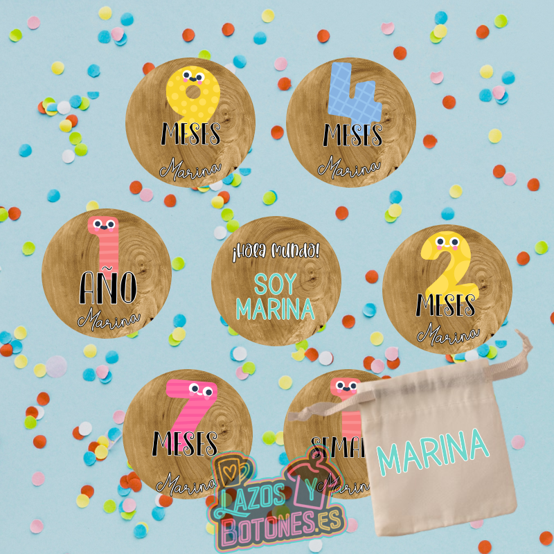 Cumple Mes personalizado – Mod. Números Cute