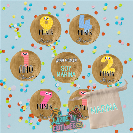 Cumple Mes personalizado – Mod. Números Cute