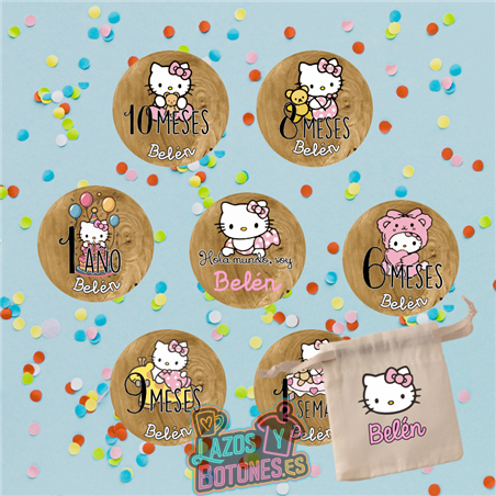 Cumple Mes personalizado – Mod. Hello Kitty
