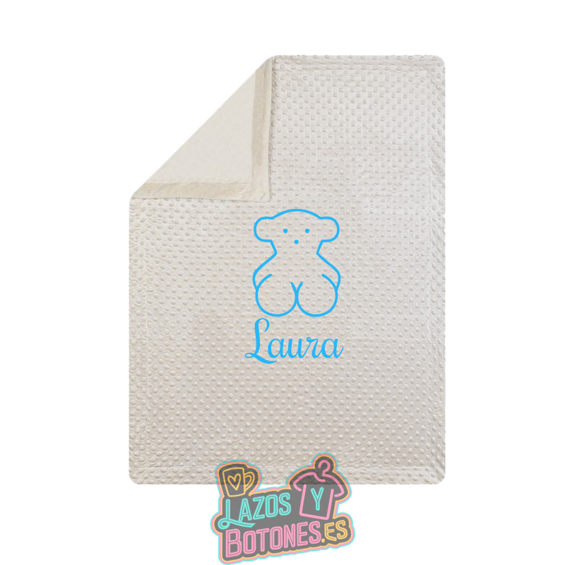 Manta burbujas bordada – Mod. Osito Azul