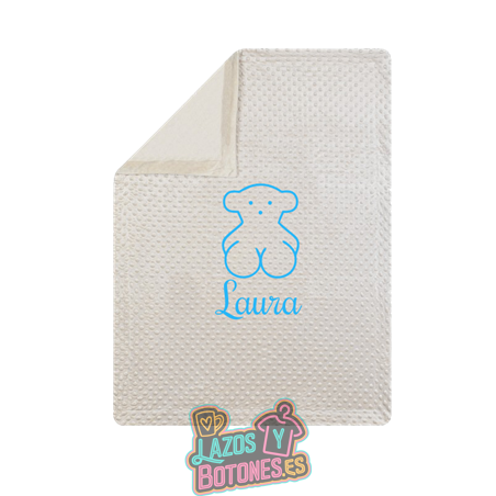 Manta burbujas bordada – Mod. Osito Azul