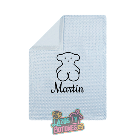 Manta burbujas bordada – Mod. Osito Negro