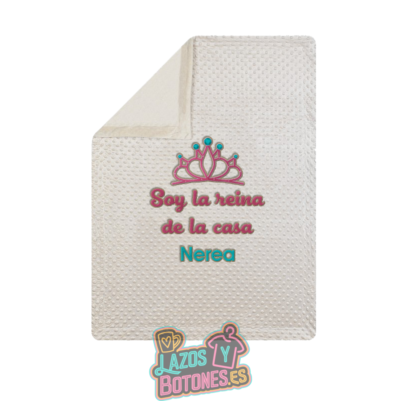 Manta burbujas bordada – Mod. Corona Reina / Princesa