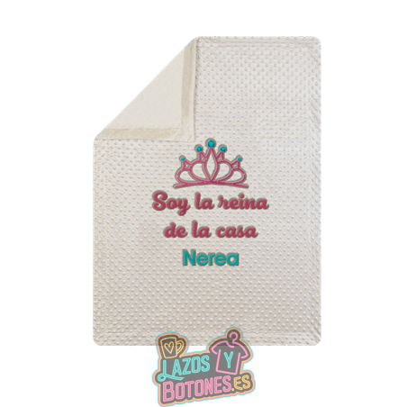 Manta burbujas bordada – Mod. Corona Reina / Princesa
