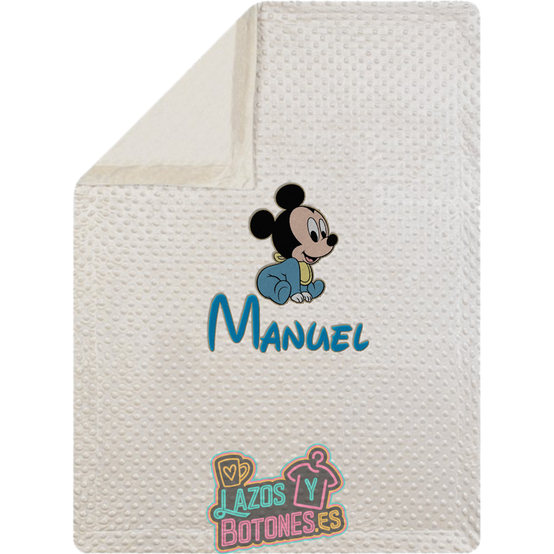 Manta burbujas bordada – Mod. Mickey Bebé