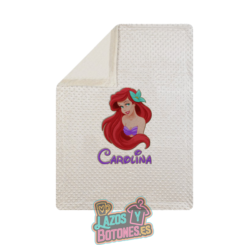 Manta burbujas bordada – Mod. Sirenita (Ariel)