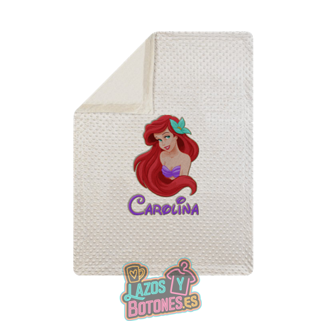 Manta burbujas bordada – Mod. Sirenita (Ariel)