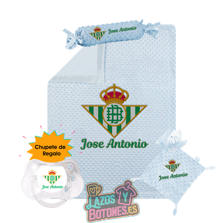 Canastilla bebé personalizada – Mod. Betis – con chupete de regalo