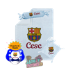 Canastilla bebé personalizada – Mod. Barça FC Barcelona – con chupete de regalo