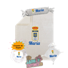 Canastilla bebé personalizada - Mod. Real Oviedo con chupete de regalo