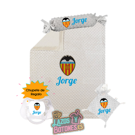 Canastilla bebé personalizada - Mod. Valencia CF con chupete de regalo