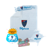 Canastilla bebé personalizada - Mod. Málaga CF con chupete de regalo