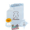 Canastilla bebé personalizada - Mod. Osito Marrón con chupete de regalo