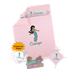 Canastilla bebé personalizada – Mod. Jasmine con chupete de regalo