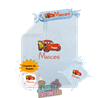 Canastilla bebé personalizada – Mod. Rayo McQueen con chupete de regalo
