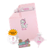 Canastilla bebé personalizada – Mod. Marie Cat con chupete de regalo