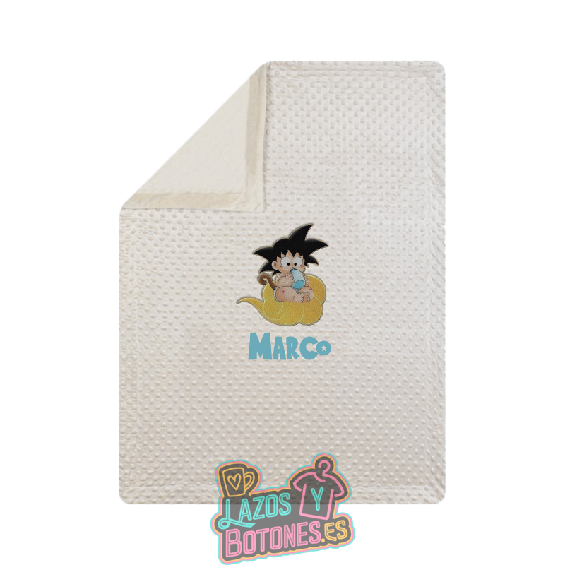 Manta burbujas bordada – Mod. Goku bebé