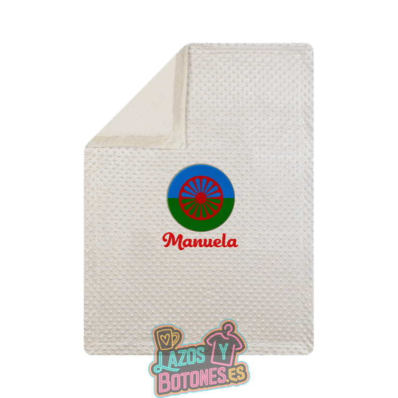Manta burbujas bordada – Mod. Bandera pueblo gitano