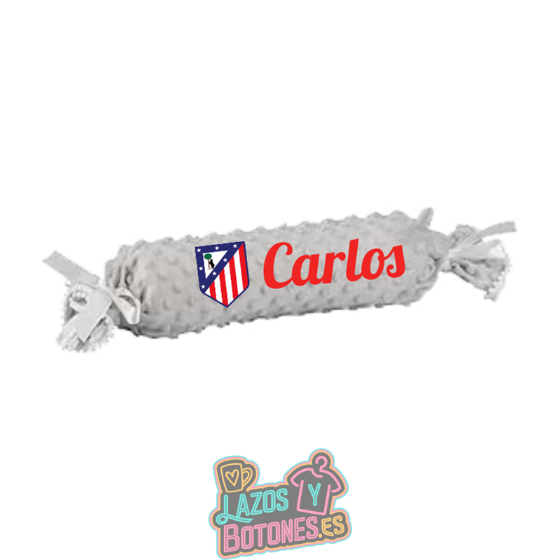 Cojín antivuelco caramelo personalizado – Mod. Atlético de Madrid