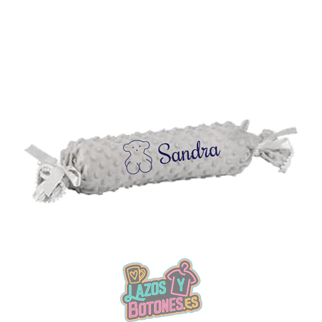 Cojín caramelo antivuelco personalizado con osito – Mod. Osito azul marino