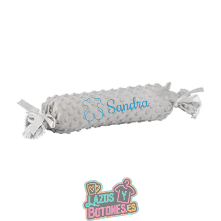 Cojín caramelo antivuelco personalizado con osito – Mod. Osito azul