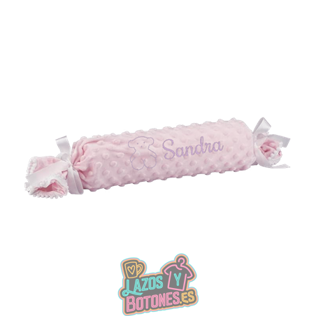 Cojín caramelo antivuelco personalizado con osito – Mod. Osito lila