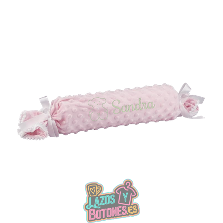 Cojín caramelo antivuelco personalizado con osito – Mod. Osito verde pastel