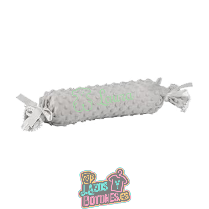 Cojín caramelo antivuelco personalizado con osito – Mod. Osito verde pastel