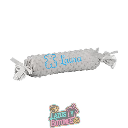Cojín caramelo antivuelco personalizado con osito – Mod. Osito azul