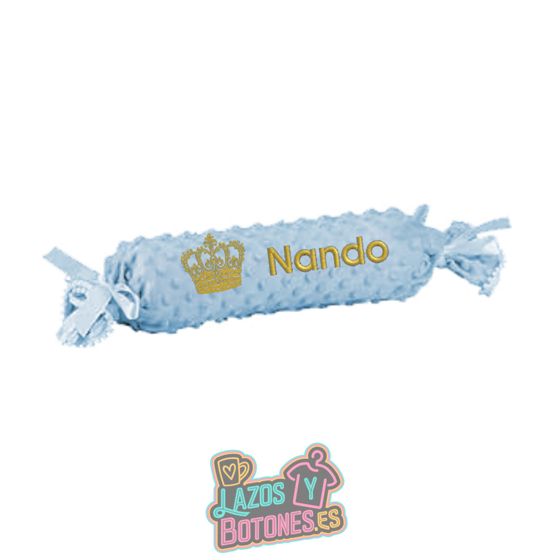 Cojín caramelo antivuelco personalizado – Mod. Corona Príncipe / Rey