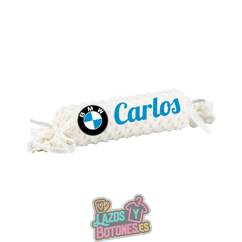 Cojín caramelo antivuelco personalizado – Mod. BMW azul